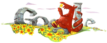 Google's Saint David's Day Logo