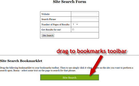 Drag Bookmarklet to toolbar